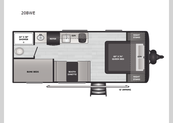 Floorplan - 2026 Hideout Sport 20BWE Travel Trailer