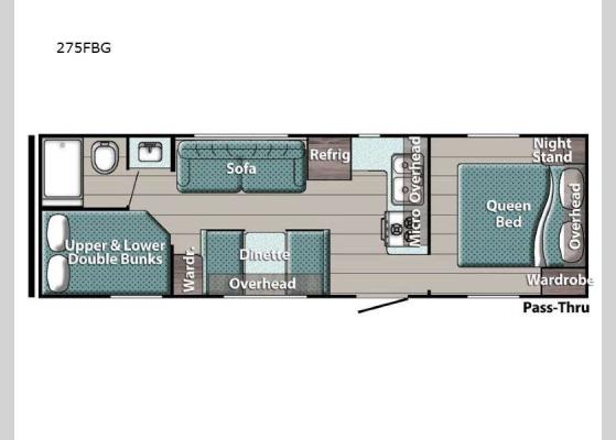 Floorplan - 2024 Kingsport Ultra Lite 275FBG Travel Trailer