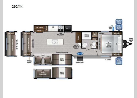 Floorplan - 2025 Della Terra 292MK Travel Trailer