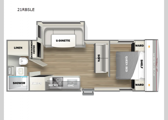 Floorplan - 2025 Avenger LE 21RBSLE Travel Trailer