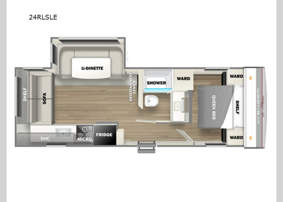 Floorplan - 2025 Avenger LE 24RLSLE Travel Trailer