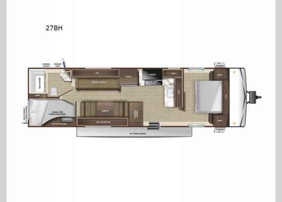 Floorplan - 2025 Autumn Ridge 27BH Travel Trailer