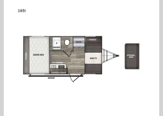 Floorplan - 2025 Intrepid 165i Travel Trailer