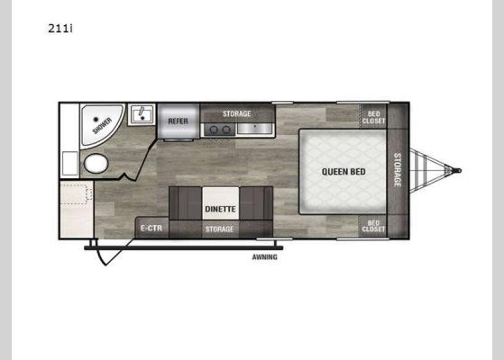 Floorplan - 2025 Intrepid 211i Travel Trailer