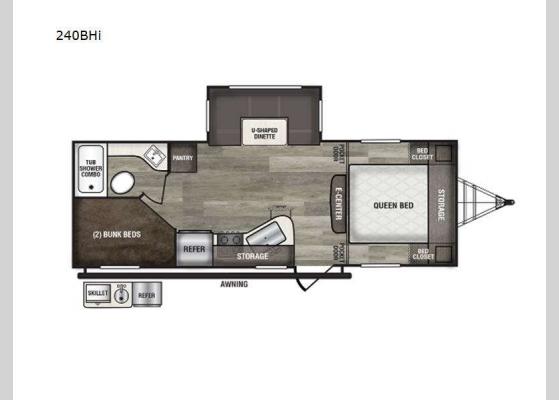 Floorplan - 2025 Intrepid 240BHi Travel Trailer