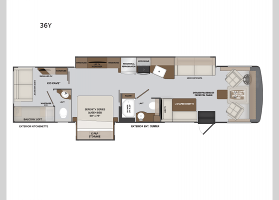 Floorplan - 2025 Invicta 36Y Motor Home Class A