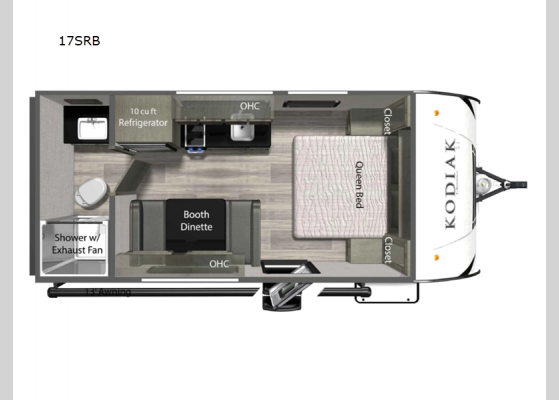 Floorplan - 2025 Kodiak SE 17SRB Travel Trailer