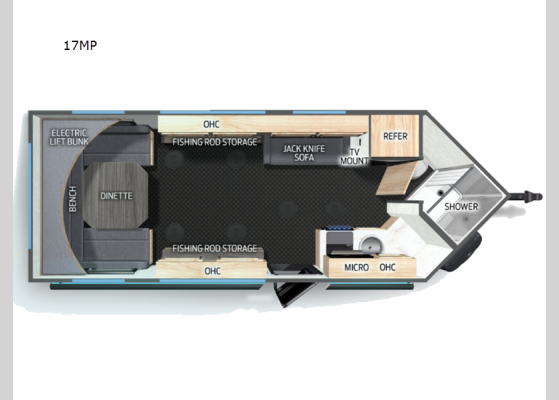 Floorplan - 2025 Cherokee Grey Wolf 17MP Fish House