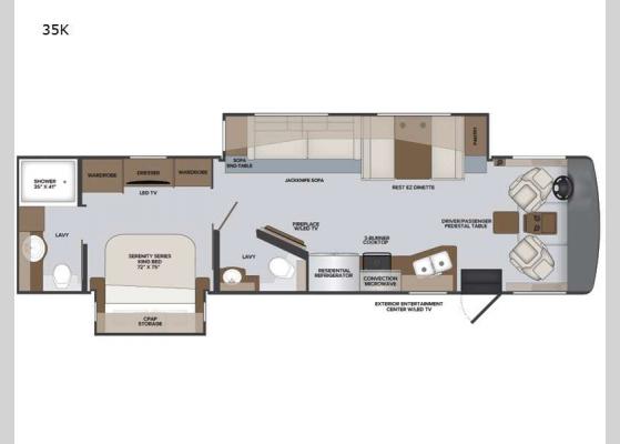 Floorplan - 2025 Vacationer 35K Motor Home Class A