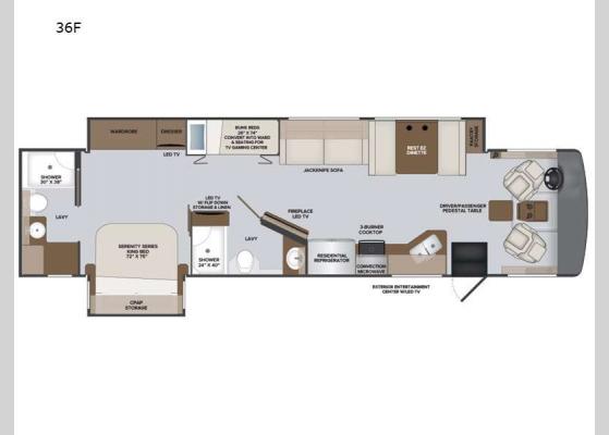 Floorplan - 2025 Vacationer 36F Motor Home Class A