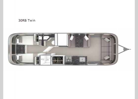 Floorplan - 2024 Classic 30RB Twin Travel Trailer