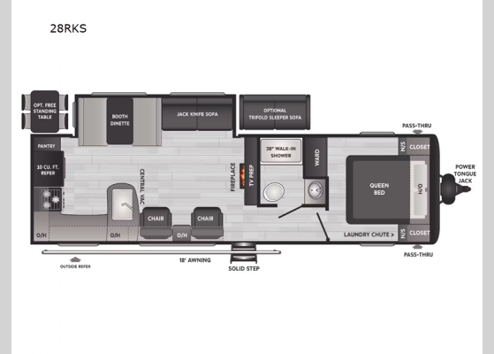 Floorplan - 2024 Hideout 28RKS Travel Trailer