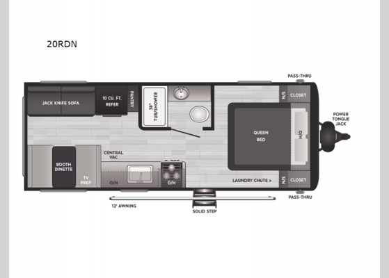 Floorplan - 2024 Hideout 20RDN Travel Trailer