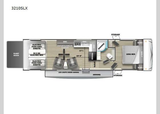 Floorplan - 2025 Stealth 3210SLX Toy Hauler Fifth Wheel