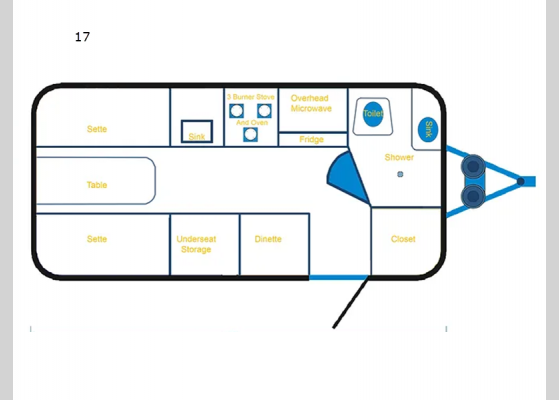 Floorplan - 2024 Cortes Campers 17 Travel Trailer