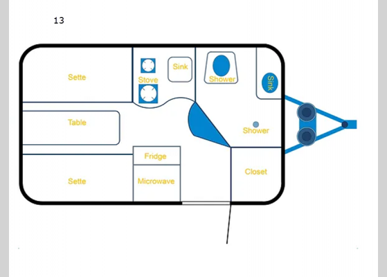 Floorplan - 2024 Cortes Campers 13 Travel Trailer