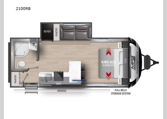 mpg 2100rb travel trailer Floorplan - 2024 MPG 2100RB Travel Trailer