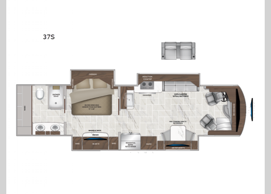 Floorplan - 2024 American Tradition 37S Motor Home Class A - Diesel