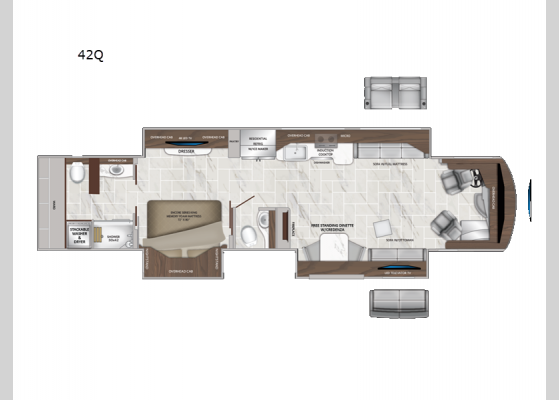 Floorplan - 2024 American Tradition 42Q Motor Home Class A - Diesel