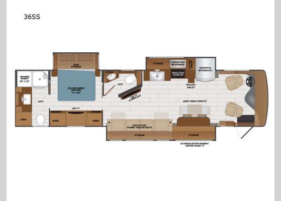 Floorplan - 2025 Frontier 36SS Motor Home Class A - Diesel