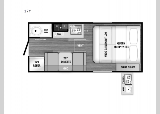 Floorplan - 2025 Armor LT 17Y Travel Trailer