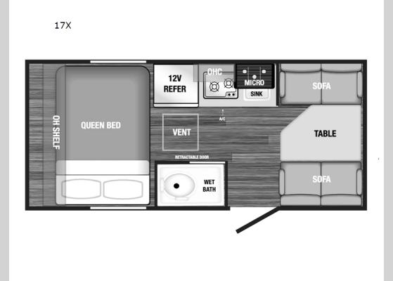 Floorplan - 2025 Armor LT 17X Travel Trailer