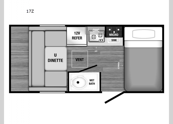 Floorplan - 2025 Armor LT 17Z Travel Trailer