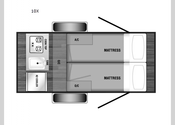 Floorplan - 2025 Armor LT 10X Teardrop Trailer