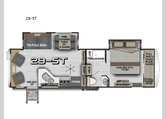 Floorplan - 2026 Arctic Fox Grande Ronde 29-5T Fifth Wheel