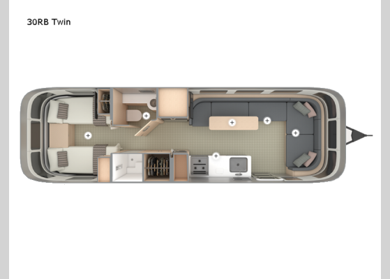 Floorplan - 2026 Globetrotter 30RB Twin Travel Trailer