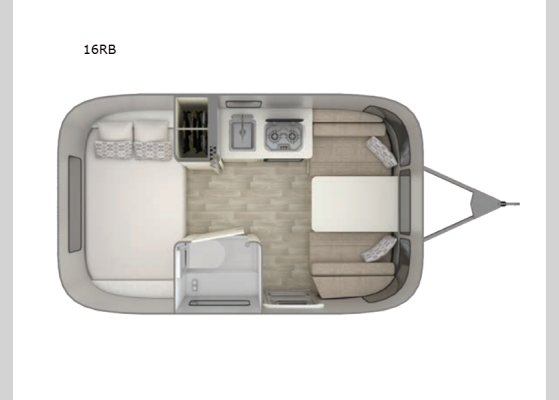 Floorplan - 2026 Bambi 16RB Travel Trailer