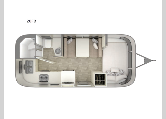 Floorplan - 2026 Bambi 20FB Travel Trailer