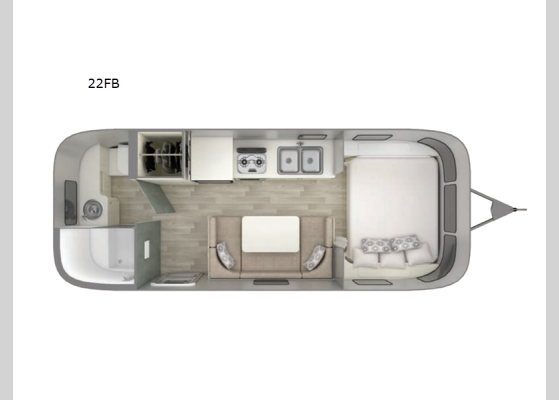 Floorplan - 2026 Bambi 22FB Travel Trailer