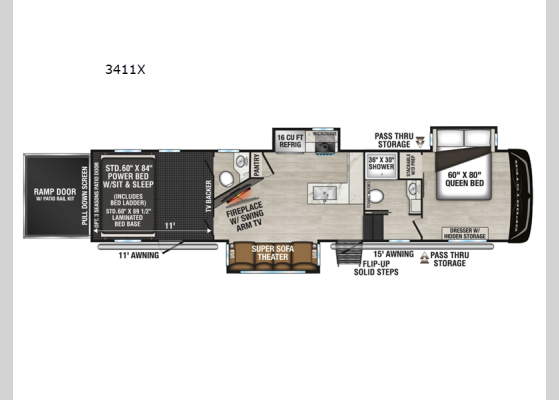 New KZ Sportster X 3411X Toy Hauler Fifth Wheel for Sale | Review