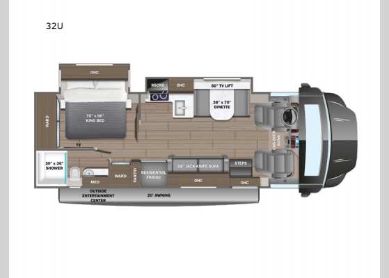 Floorplan - 2024 Seneca XT 32U Motor Home Super C - Diesel