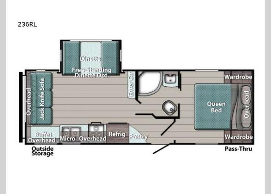 Floorplan - 2024 Friendship 236RL Travel Trailer