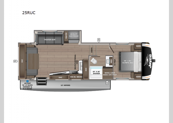 Floorplan - 2025 Eagle HT 25RUC Fifth Wheel