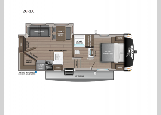 Floorplan - 2025 Eagle HT 26REC Fifth Wheel