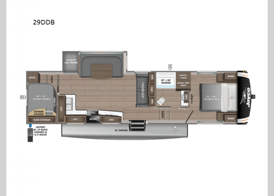 Floorplan - 2025 Eagle HT 29DDB Fifth Wheel