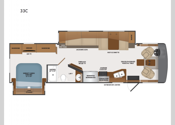 Floorplan - 2025 Bounder 33C Motor Home Class A