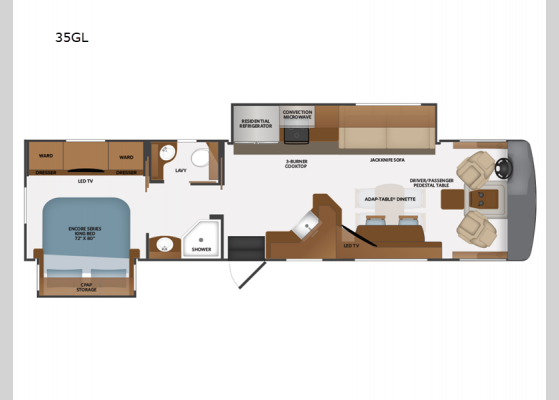 Floorplan - 2025 Bounder 35GL Motor Home Class A