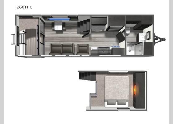 Floorplan - 2025 Colorado 260THC Travel Trailer