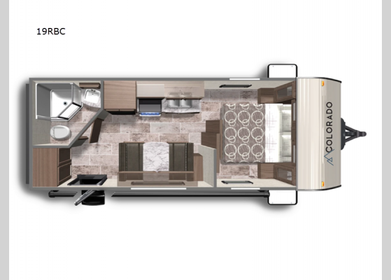 Floorplan - 2025 Colorado 19RBC Travel Trailer