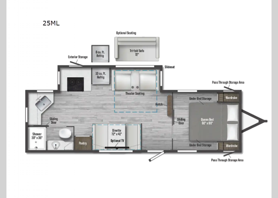 Floorplan - 2025 Access 25ML Travel Trailer