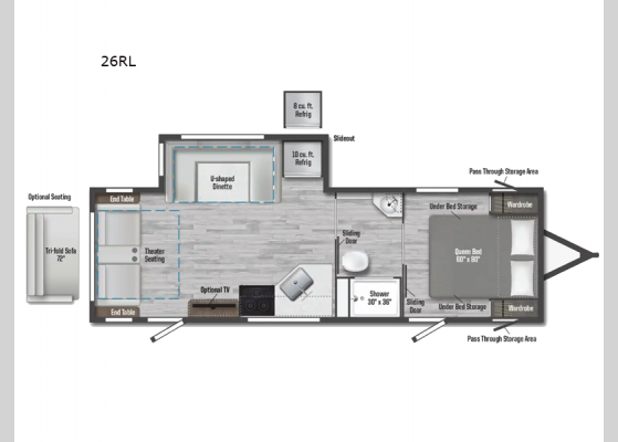 Floorplan - 2025 Access 26RL Travel Trailer