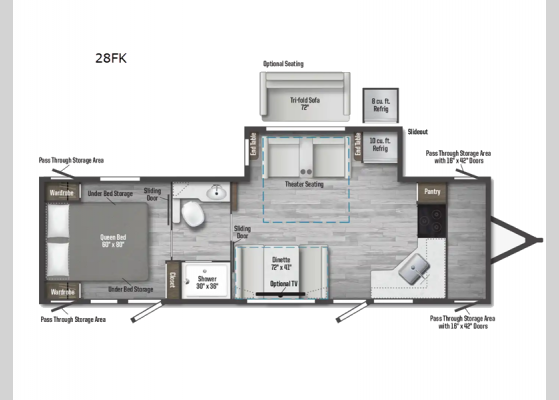 Floorplan - 2025 Access 28FK Travel Trailer