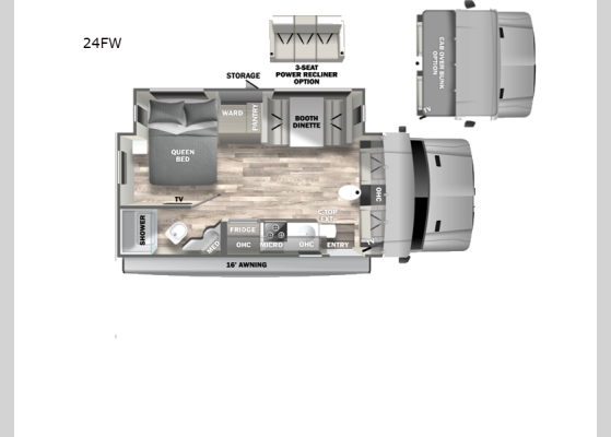 Floorplan - 2025 isata 3 24FW Motor Home Class C - Diesel