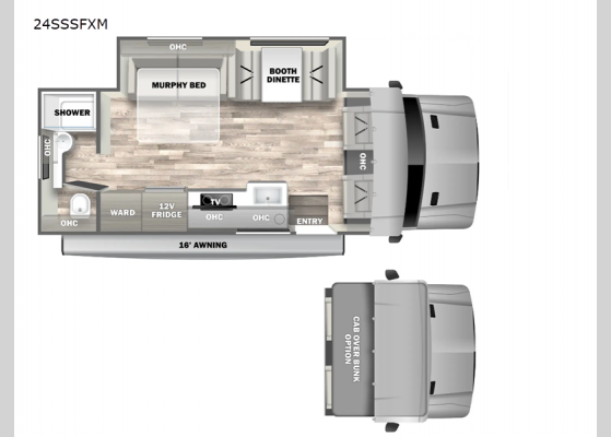 Floorplan - 2025 isata 3 24SSSFXM Motor Home Class C - Diesel