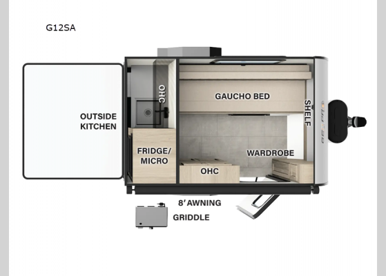 Floorplan - 2025 Rockwood GEO Pro G12SA Travel Trailer