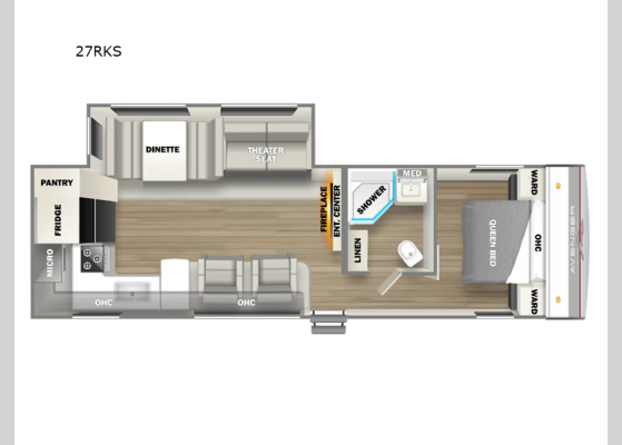 Floorplan - 2025 Avenger 27RKS Travel Trailer